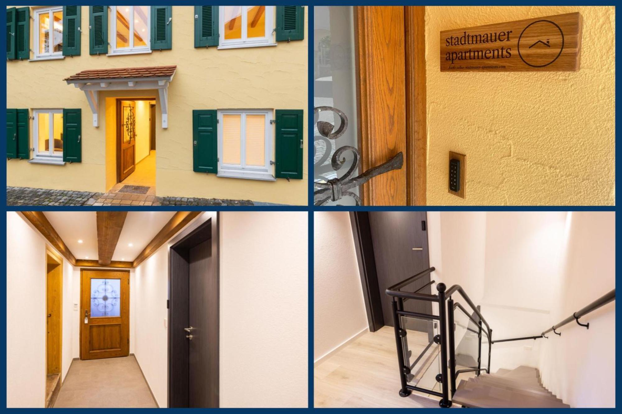 Stadtmauer Apartments - Stilvolle Wohnung Mit King Bett Direkt An Der Historischen Stadtmauer Nördlingen Esterno foto